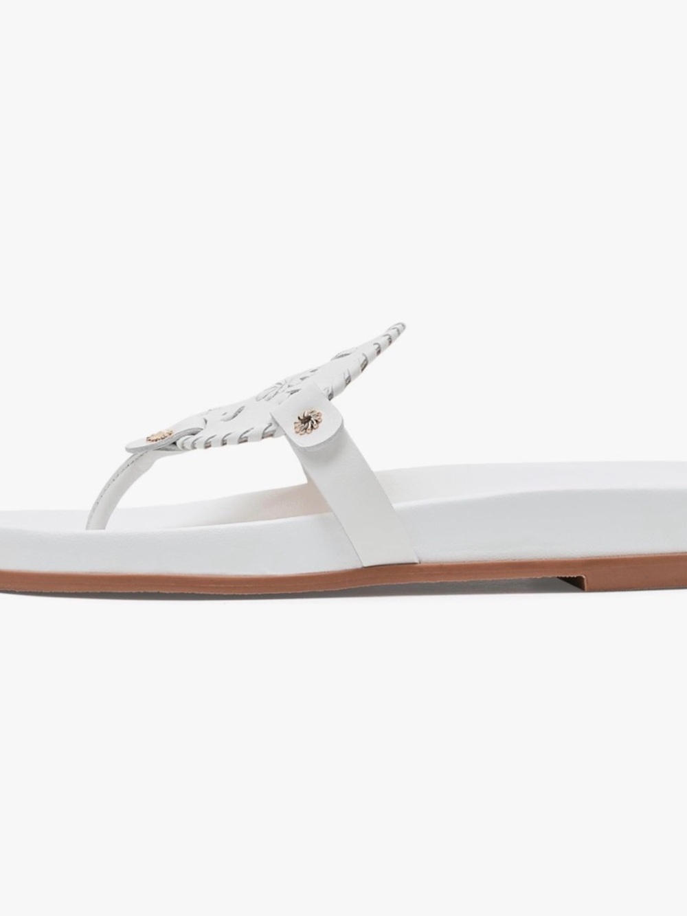JACK ROGERS Collins Leather Sandals | Sz. 9M | White | NWB - Picture 9 of 9